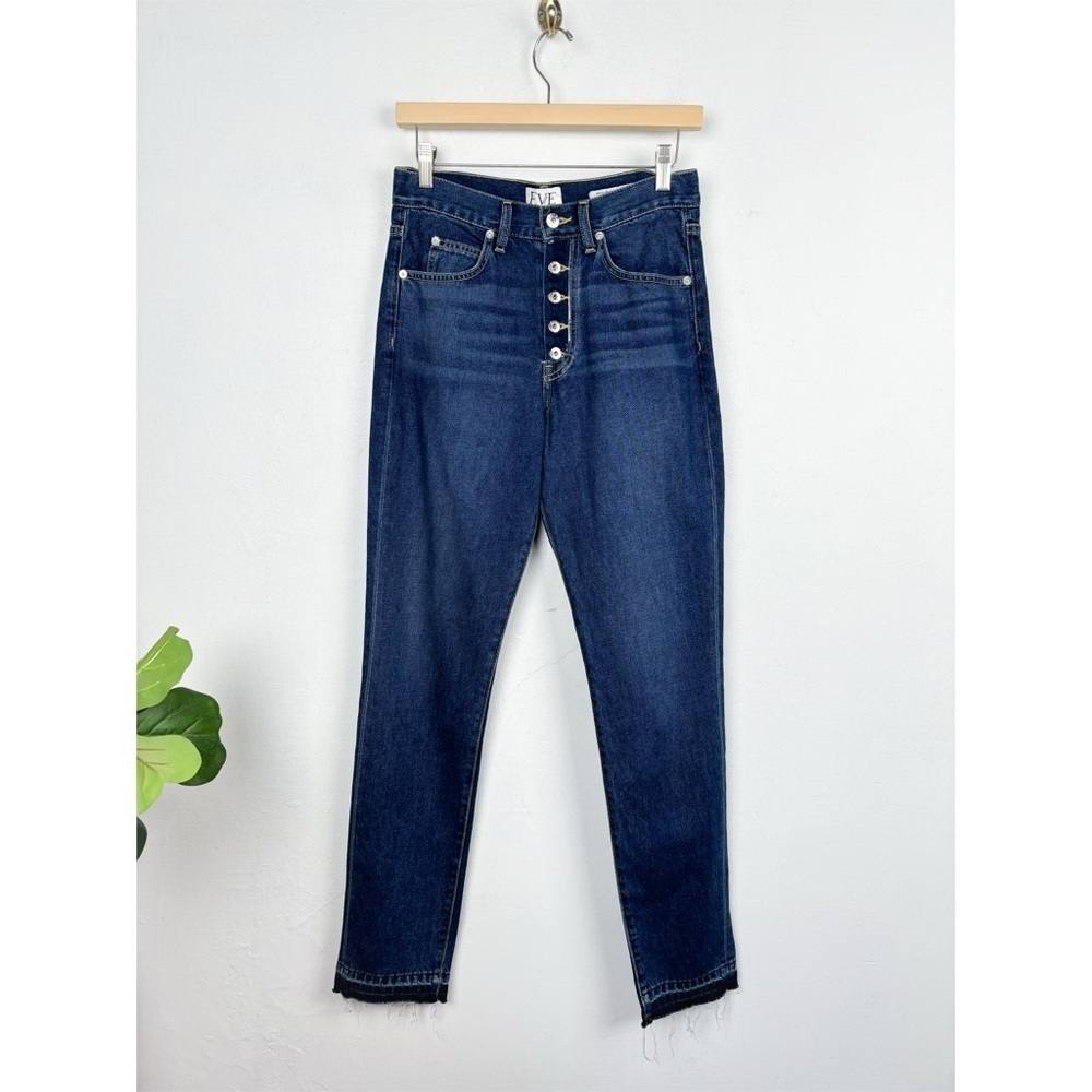 Eve Denim Silver Bullet Exposed Button Fly Raw Hem Jean Sz 26